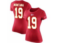 NFL Women Nike Kansas City Chiefs #19 Joe Montana Red Rush Pride Name & Number T-Shirt