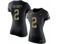 NFL Women Nike Kansas City Chiefs #2 Dustin Colquitt Black Camo Salute to Service T-Shirt