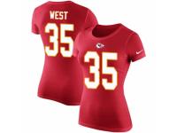 NFL Women Nike Kansas City Chiefs #35 Charcandrick West Red Rush Pride Name & Number T-Shirt
