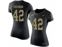 NFL Women Nike Kansas City Chiefs #42 Anthony Sherman Black Camo Salute to Service T-Shirt