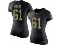 NFL Women Nike Kansas City Chiefs #61 Mitch Morse Black Camo Salute to Service T-Shirt