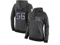 NFL Women's Nike Baltimore Ravens #56 Tim Williams Stitched Black Anthracite Salute to Service Player Performance Hoodie