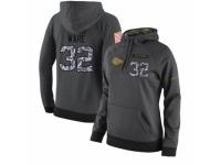 NFL Women's Nike Kansas City Chiefs #32 Spencer Ware Stitched Black Anthracite Salute to Service Player Performance Hoodie