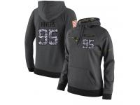 NFL Women's Nike New England Patriots #95 Derek Rivers Stitched Black Anthracite Salute to Service