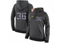 NFL Women's Nike Philadelphia Eagles #36 Jay Ajayi Stitched Black Anthracite Salute to Service Player Performance Hoodie