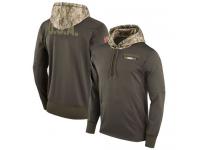NFL Youth Baltimore Ravens Nike Olive Salute to Service Sideline Therma Pullover Hoodie