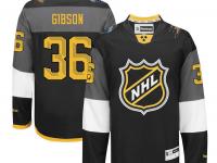 NHL Reebok Anaheim Ducks #36 John Gibson Men 2016 All-Star Black Jerseys