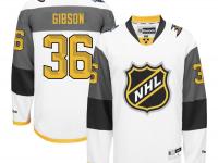 NHL Reebok Anaheim Ducks #36 John Gibson Men 2016 All-Star White Jerseys