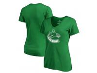 NHL Women's Vancouver Canucks St. Patrick's Day Authentic Logo Green Limited T-Shirt