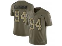 Nike Adrian Clayborn Limited Olive Camo Men's Jersey - NFL New England Patriots #94 2017 Salute to Service