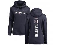 Nike Adrian Clayborn Navy Blue Backer Women's - NFL New England Patriots #94 Pullover Hoodie