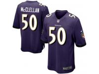 Nike Albert McClellan Game Purple Home Youth Jersey - NFL Baltimore Ravens #50