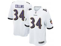 Nike Alex Collins Game White Road Youth Jersey - NFL Baltimore Ravens #34