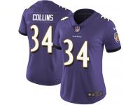 Nike Alex Collins Limited Purple Home Women's Jersey - NFL Baltimore Ravens #34 Vapor Untouchable