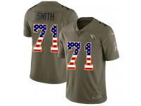 Nike Andre Smith Limited Olive USA Flag Men's Jersey - NFL Arizona Cardinals #71 2017 Salute to Service
