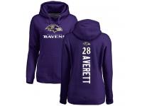 Nike Anthony Averett Purple Backer Women's - NFL Baltimore Ravens #28 Pullover Hoodie