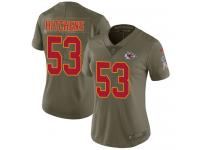 Nike Anthony Hitchens Limited Olive Women's Jersey - NFL Kansas City Chiefs #53 2017 Salute to Service