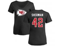 Nike Anthony Sherman Black Name & Number Logo Slim Fit Women's - NFL Kansas City Chiefs #42 T-Shirt