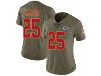 Nike Armani Watts Limited Olive Women's Jersey - NFL Kansas City Chiefs #25 2017 Salute to Service