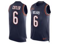 Nike Bears #6 Jay Cutler Navy Blue Team Color Men Stitched NFL Tank Top