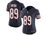 Nike Bears #89 Mike Ditka Navy Blue Women Stitched NFL Limited Rush Jersey
