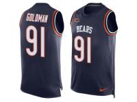 Nike Bears #91 Eddie Goldman Navy Blue Team Color Men Stitched NFL Tank Top