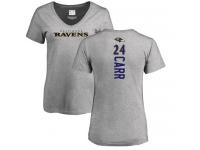 Nike Brandon Carr Ash Backer V-Neck Women's - NFL Baltimore Ravens #24 T-Shirt