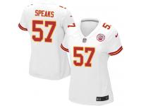 Nike Breeland Speaks Game White Road Women's Jersey - NFL Kansas City Chiefs #57