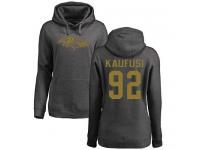 Nike Bronson Kaufusi Ash One Color Women's - NFL Baltimore Ravens #92 Pullover Hoodie