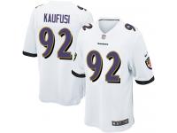 Nike Bronson Kaufusi Game White Road Youth Jersey - NFL Baltimore Ravens #92
