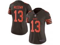 Nike Browns #13 Josh McCown Brown Women Stitched NFL Limited Rush Jersey