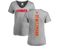 Nike Bryan Witzmann Ash Backer V-Neck Women's - NFL Kansas City Chiefs #70 T-Shirt