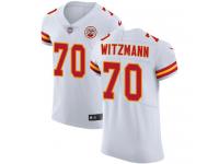 Nike Bryan Witzmann Elite White Road Men's Jersey - NFL Kansas City Chiefs #70 Vapor Untouchable