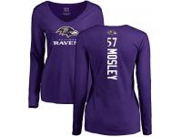 Nike C.J. Mosley Purple Backer Women's - NFL Baltimore Ravens #57 Long Sleeve T-Shirt