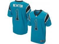 Nike Cam Newton Elite Blue Alternate Men's Jersey - NFL Carolina Panthers #1 Drift Fashion