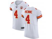 Nike Chad Henne Elite White Road Men's Jersey - NFL Kansas City Chiefs #4 Vapor Untouchable
