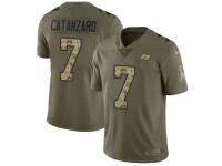 Nike Chandler Catanzaro Limited Olive Camo Men's Jersey - NFL Tampa Bay Buccaneers #7 2017 Salute to Service