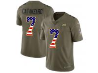 Nike Chandler Catanzaro Limited Olive USA Flag Men's Jersey - NFL Tampa Bay Buccaneers #7 2017 Salute to Service