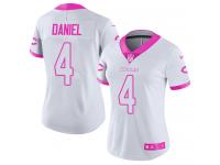 Nike Chase Daniel Limited White Pink Women's Jersey - NFL Chicago Bears #4 Rush Fashion