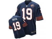 Nike Chicago Bears #19 Eddie Royal Navy Blue Throwback Men Stitched NFL Elite Jersey