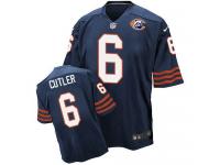 Nike Chicago Bears #6 Jay Cutler Navy Blue Throwback Men Stitched NFL Elite Jersey