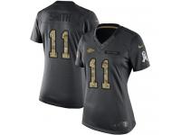 Nike Chiefs #11 Alex Smith Black Women Stitched NFL Limited 2016 Salute to Service Jersey