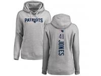 Nike Cyrus Jones Ash Backer Women's - NFL New England Patriots #41 Pullover Hoodie