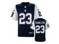 Nike Dallas Cowboys #23 Jakar Hamilton Navy Blue Throwback Men Stitched NFL Elite Jersey