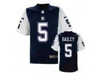 Nike Dallas Cowboys #5 Dan Bailey Navy Blue Throwback Men Stitched NFL Elite Jersey