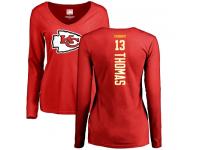Nike De'Anthony Thomas Red Backer Slim Fit Women's - NFL Kansas City Chiefs #13 Long Sleeve T-Shirt