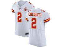 Nike Dustin Colquitt Elite White Road Men's Jersey - NFL Kansas City Chiefs #2 Vapor Untouchable