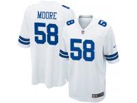 Nike Game Men's Damontre Moore White Road Jersey NFL #58 Dallas Cowboys