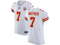 Nike Harrison Butker Elite White Road Men's Jersey - NFL Kansas City Chiefs #7 Vapor Untouchable