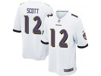 Nike Jaleel Scott Game White Road Youth Jersey - NFL Baltimore Ravens #12